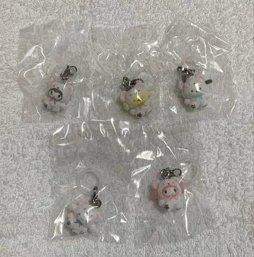 가챠가챠 산리오 캐릭터즈 메지루시 액세서리 복슬복슬 스노우 풀세트