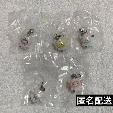 가챠가챠 산리오 캐릭터즈 메지루시 액세서리 복슬복슬 스노우 풀세트