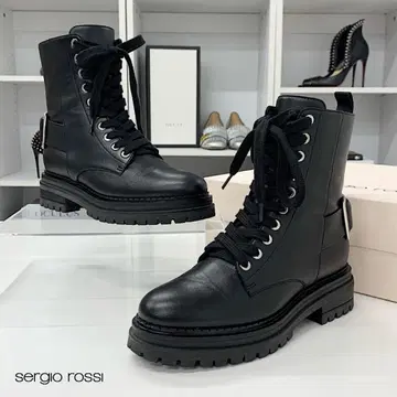 세르지오로시 BIKER PRINCE 가죽 메탈 버클 숏부츠