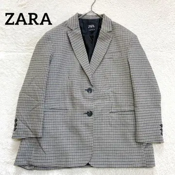 [ ZARA ] 체크 무늬 테일러드 자켓 오버 사이즈 ( S )
