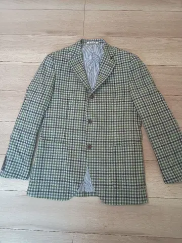 크리켓 체크 무늬 테일러드 자켓