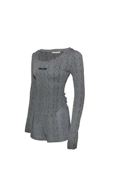 TR34413S cable knit ensemble 그레이