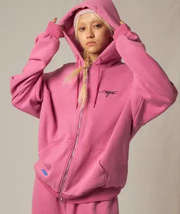 SEQUENZ 핑크 후드티