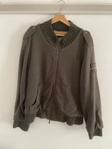 Calvin Klein 보아 블루종 더블 지퍼 구제 의류 자켓