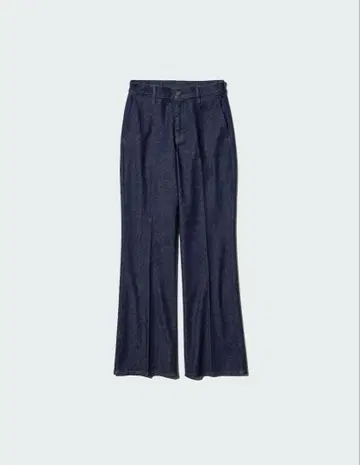 유니클로 슬림 플레어 트라우저 청바지 S 네이비