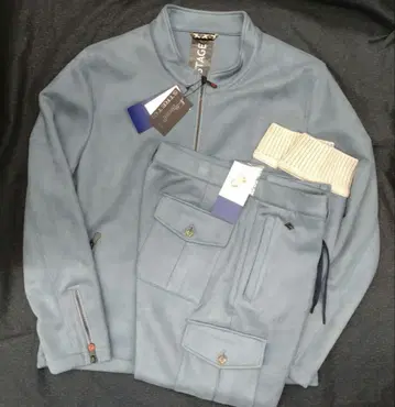 지 스테이지 자켓 팬츠 세트 라이트 블루