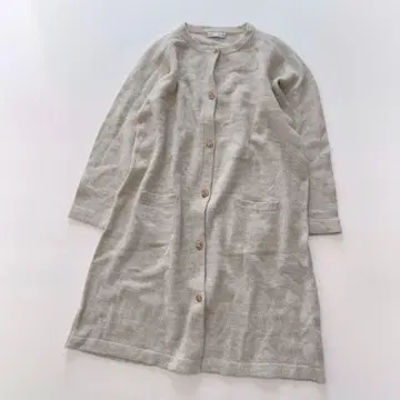 미사용품 크라프트 히로 울 롱 가디건 라이트 그레이 프리 사이즈