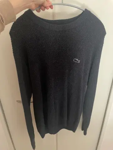 미사용 새상품 Lacoste 다크 그레이 니트 스웨터
