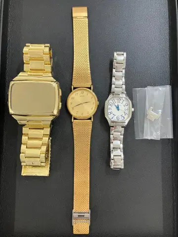 SEIKO 골드 실버 시계 3개 세트