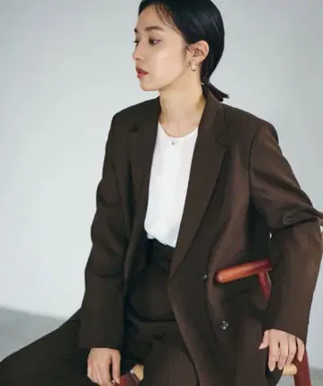 ViS 브라운 더블 브레스트 자켓