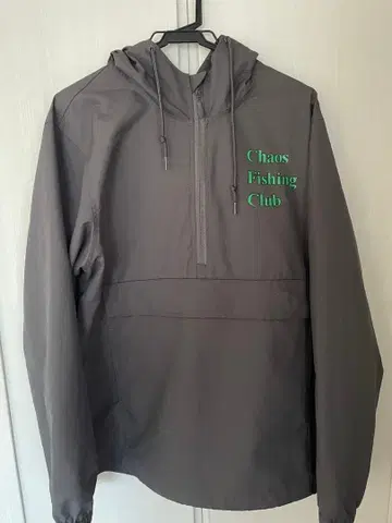 CHAOS FISHING CLUB 하프 지퍼 나일론 자켓 로고