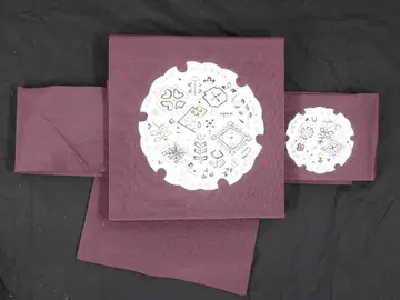 순수 실크 크레이프 원단 나고야 오비 기하학 패턴