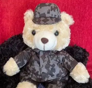 카모 패턴 곰 봉제 인형