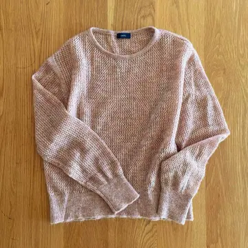 SHIPS 핑크 메쉬 편직 니트 스웨터