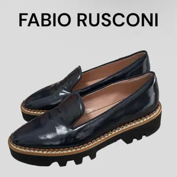 FABIO RUSCONI 블랙 로퍼