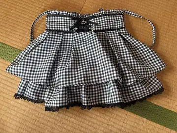 깅엄 체크 치마바지