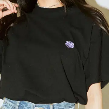 jouetie 백 웨이브 로고 T셔츠