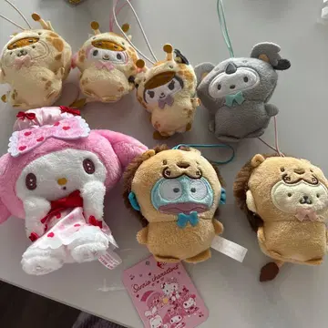 산리오 봉제 인형 묶음 판매 7점