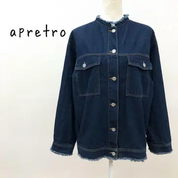 apretro 아프레트로 노카라 데님 자켓 상의 긴팔