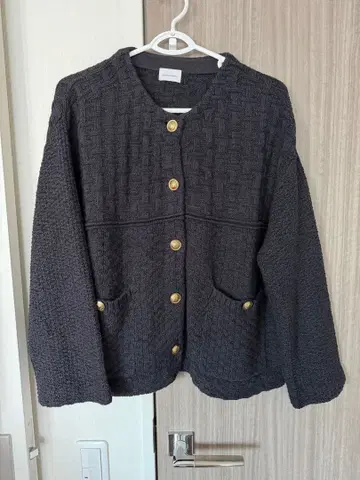 그린 레이블 릴랙싱 노카라 자켓 블랙