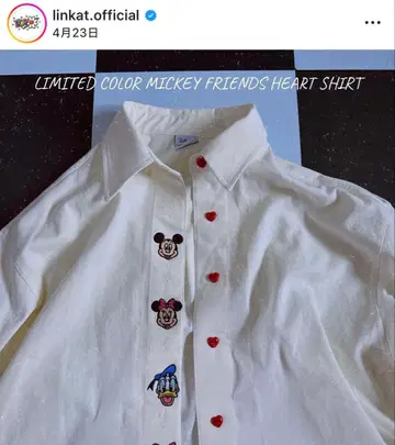 링크 MICKEY FRIENDS HEART SHIRT