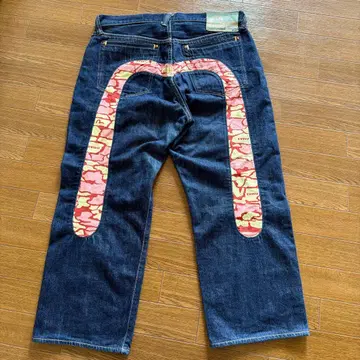 EVISU 카모플라쥬 패턴 데님 팬츠