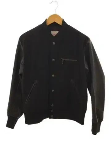 EDWIN 바시티 자켓 Xl 블랙 에드윈 인조 가죽 페이크 레더