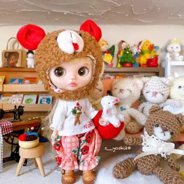 왼쪽 끝 [ 곰돌이 3개 세트 ] 팝마트 브라이스 오비츠 11 아웃핏