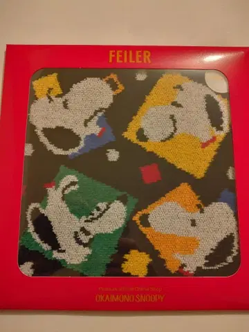 [ 한정판 ] FEILER SNOOPY 콜라보 타월 손수건 퍼니 페이스