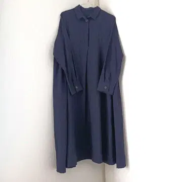 네이비 셔츠 원피스 긴팔 부와뜨 입는 타입