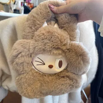 LABUBU 러브브 플라워백 숄더백 토트백 브라운