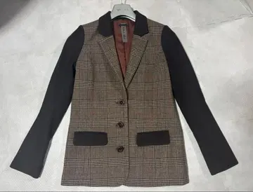 AULA AILA 아우라 아이라 체크 울 자켓