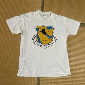 90s 'desert shield' 디저트 실드 화이트 티셔츠