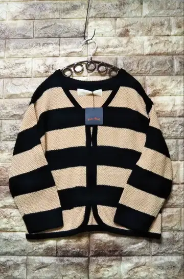 Lintu Laulu 코튼 니트 보더 가디건 새상품