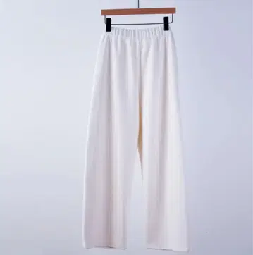 와이드 팬츠 캐주얼 팬츠 화이트 새상품 택 포함 L