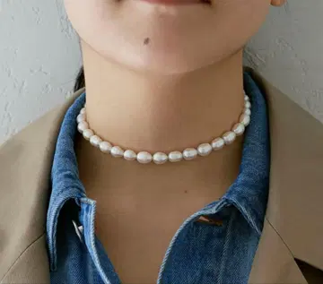 Hoaw. 펄 초커 목걸이