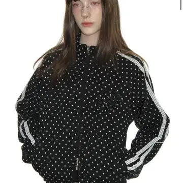 crank rose dot track jacket CRANK]Rose Dot Cotton Blend Track