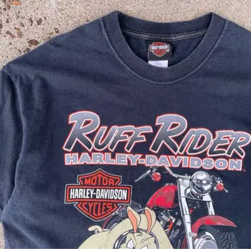 00s USA제 할리데이비슨 루니툰 양면T셔츠 구제 의류