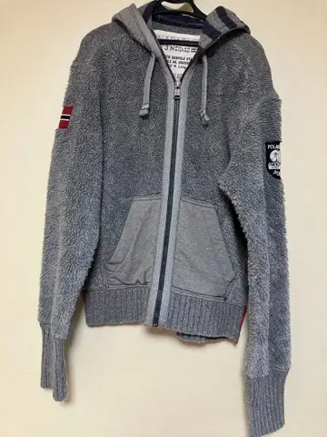 [ NAPAPIJRI ] 니트 플리스 후드티 남성용