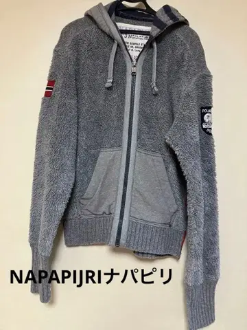 [ NAPAPIJRI ] 보아 니트 플리스 후드티 남성용