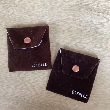 ESTELLE 브라운 벨로아 액세서리 케이스 2세트