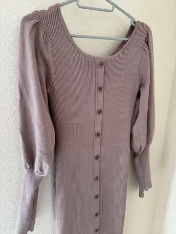 리엔다 리브 타이트 니트 원피스 M 베이지