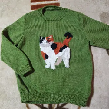 핸드메이드 기계 편직 스웨터