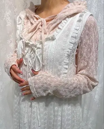 merry jenny 토끼 레이스 후드 상의 여성용