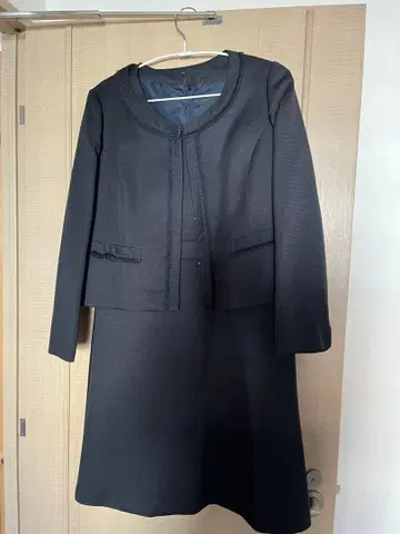 다크 네이비 자켓과 원피스 세트 (빅 사이즈)