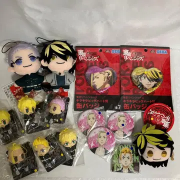 도쿄 리벤저스 봉제 인형 캔뱃지 러버 마스코트 묶음 판매