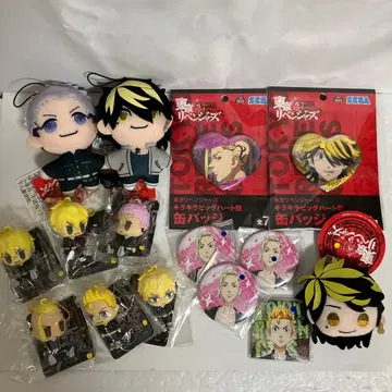 도쿄 리벤저스 봉제 인형 캔뱃지 러버 마스코트 묶음 판매