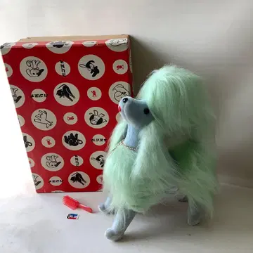 쇼와 레트로 반다이 씰 동물 푸들 와카쿠사 강아지 봉제 인형 레어