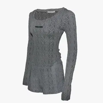 TR34413S 케이블 니트 앙상블 그레이