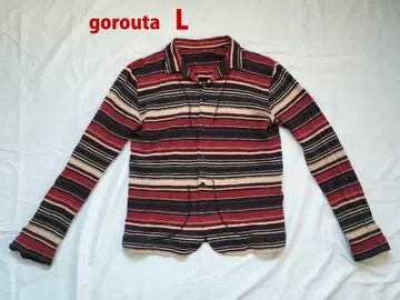 고로타 스트라이프 패턴 긴팔 셔츠 L